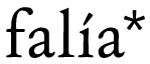 falía* (falia) logo